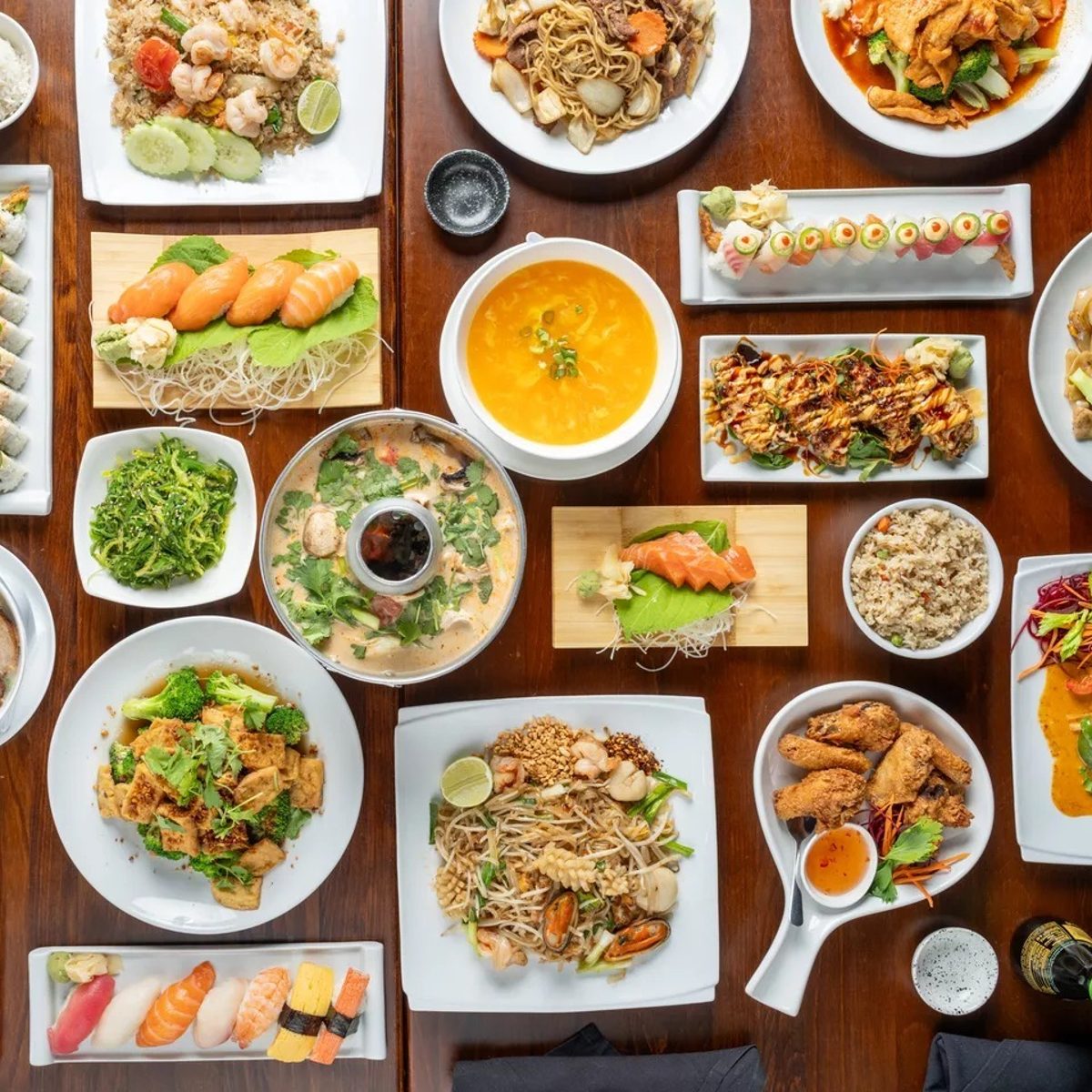 Traditional Thai Dishes and Handcrafted Sushi