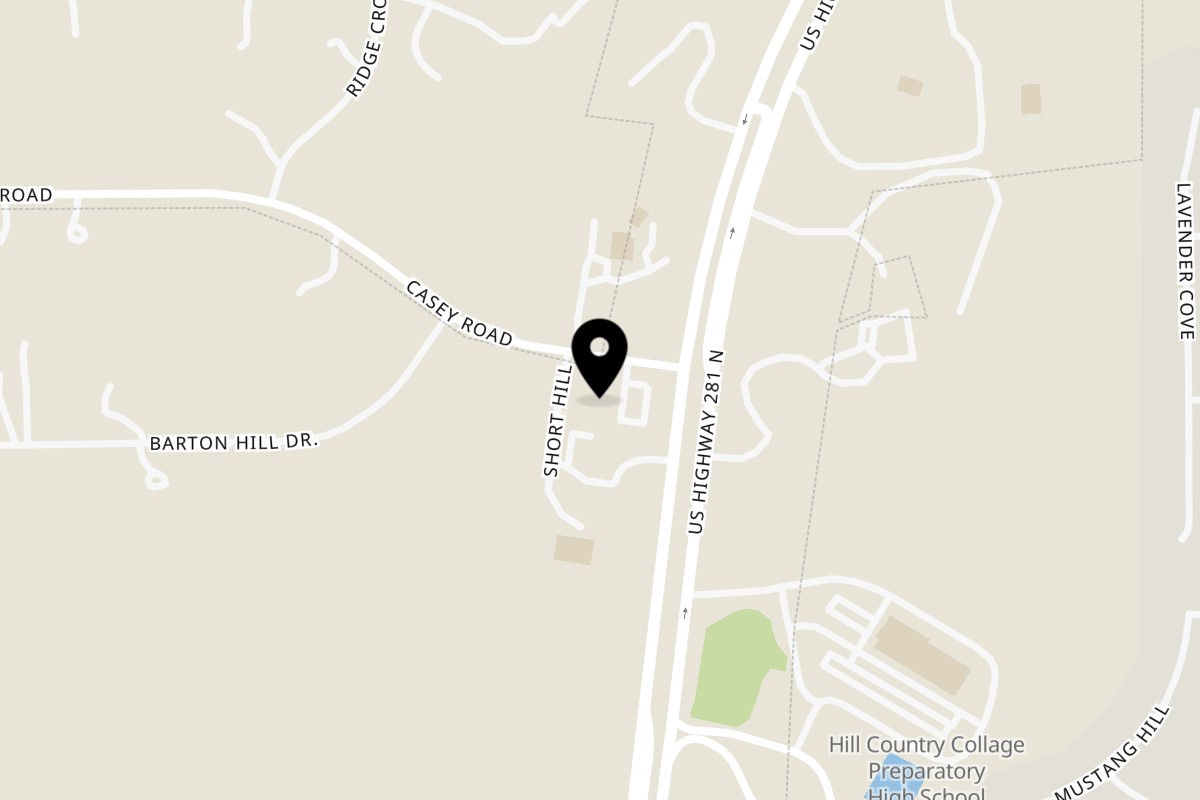 Map showing the location of Thai Kitchen & Sushi Bar on 32357 US-281 #106 in Bulverde